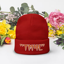 Load image into Gallery viewer, TM4L Beanie ON SALE ( Orange Letters & White Outline )