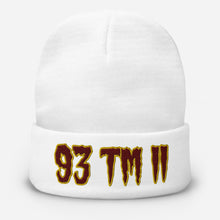 Load image into Gallery viewer, 93 TM 11 Beanie ( Burgundy Letters & Gold Outline )
