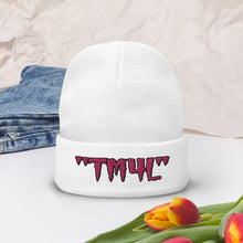 Load image into Gallery viewer, TM4L Beanie ON SALE ( Flamingo Pink Letters & Black Outline )