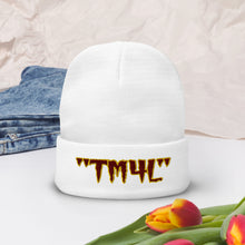 Load image into Gallery viewer, TM4L Beanie ON SALE ( Maroon Letters & Gold Outline )