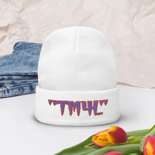 Load image into Gallery viewer, TM4L Beanie ON SALE ( Purple Letters & Orange Outline )