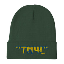 Load image into Gallery viewer, TM4L Beanie ( Yellow Letters & Blue Outline )