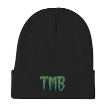 Load image into Gallery viewer, TMB Beanie ( Green Letters & Blue Outline )