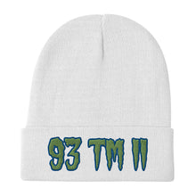 Load image into Gallery viewer, 93 TM 11 Beanie ( Green Letters & Blue Outline )
