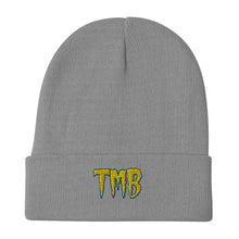 Load image into Gallery viewer, TMB Beanie ( Yellow Letters & Blue Outline )