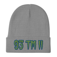 Load image into Gallery viewer, 93 TM 11 Beanie ( Green Letters & Blue Outline )