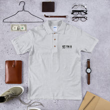 Load image into Gallery viewer, 93 TM 11 Embroidered Polo Shirt ( Black Letters & White Outline )