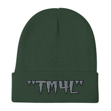 Load image into Gallery viewer, TM4L Beanie ( Grey Letters & Black Outline )