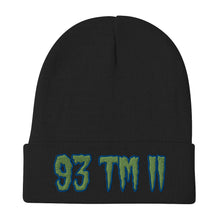 Load image into Gallery viewer, 93 TM 11 Beanie ( Green Letters & Blue Outline )