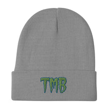 Load image into Gallery viewer, TMB Beanie ( Green Letters & Blue Outline )