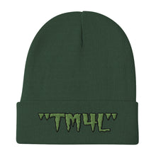 Load image into Gallery viewer, TM4L Beanie ( Green Letters & Black Outline )
