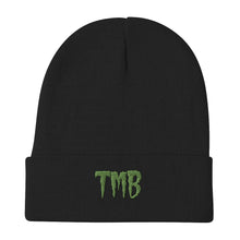 Load image into Gallery viewer, TMB Beanie ( Green Letters & Blue Outline )