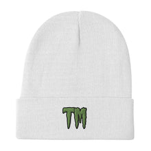 Load image into Gallery viewer, TM Beanie ( Green Letters & Black Outline )