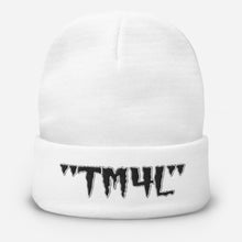 Load image into Gallery viewer, TM4L Beanie ( Black Letters & White Outline )