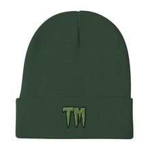 Load image into Gallery viewer, TM Beanie ( Green Letters & Black Outline )