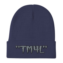 Load image into Gallery viewer, TM4L Beanie ( Grey Letters & Black Outline )