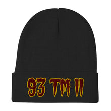 Load image into Gallery viewer, 93 TM 11 Beanie ( Burgundy Letters & Gold Outline )