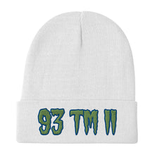 Load image into Gallery viewer, 93 TM 11 Beanie ( Green Letters & Blue Outline )