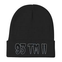 Load image into Gallery viewer, 93 TM 11 Beanie ( Black Letters & Grey Outline )