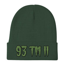 Load image into Gallery viewer, 93 TM 11 Beanie ( Green Letters & Black Outline )