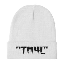 Load image into Gallery viewer, TM4L Beanie ( Black Letters & White Outline )