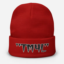 Load image into Gallery viewer, TM4L Beanie ( Black Letters & White Outline )