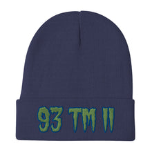Load image into Gallery viewer, 93 TM 11 Beanie ( Green Letters & Blue Outline )