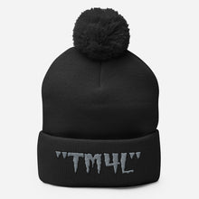 Load image into Gallery viewer, TM4L Pom-Pom Beanie ( Grey Letters & Black Outline )