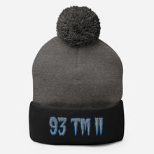 Load image into Gallery viewer, 93 TM 11 Pom-Pom Beanie ( Grey Letters & Blue Outline )