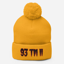 Load image into Gallery viewer, 93 TM 11 Pom-Pom Beanie ( Black Letters & Red Outline )