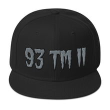 Load image into Gallery viewer, 93 TM 11 Snapback Hat ( Grey Letters & Black Outline )