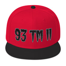 Load image into Gallery viewer, 93 TM 11 Snapback Hat ( Black Letters & Grey Outline )