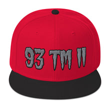 Load image into Gallery viewer, 93 TM 11 Snapback Hat ( Grey Letters & Black Outline )