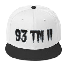 Load image into Gallery viewer, 93 TM 11 Snapback Hat ( Black Letters & Grey Outline )