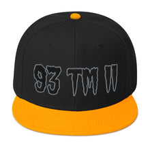 Load image into Gallery viewer, 93 TM 11 Snapback Hat ( Black Letters & Grey Outline )