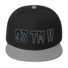Load image into Gallery viewer, 93 TM 11 Snapback Hat ( Black Letters & Grey Outline )