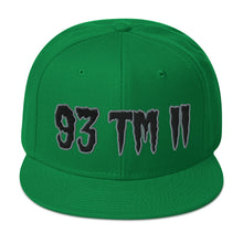 Load image into Gallery viewer, 93 TM 11 Snapback Hat ( Black Letters & Grey Outline )