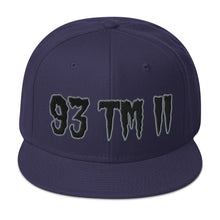 Load image into Gallery viewer, 93 TM 11 Snapback Hat ( Black Letters & Grey Outline )