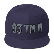 Load image into Gallery viewer, 93 TM 11 Snapback Hat ( Grey Letters & Black Outline )