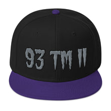 Load image into Gallery viewer, 93 TM 11 Snapback Hat ( Grey Letters & Black Outline )