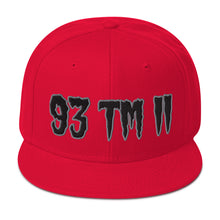 Load image into Gallery viewer, 93 TM 11 Snapback Hat ( Black Letters & Grey Outline )