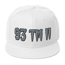 Load image into Gallery viewer, 93 TM 11 Snapback Hat ( Grey Letters & Black Outline )