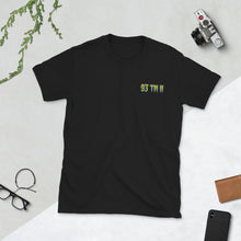 Load image into Gallery viewer, 93 TM 11 Softstyle T-Shirt ( Gold Letters & Power Blue Outline )