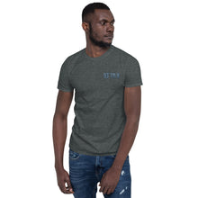 Load image into Gallery viewer, 93 TM 11 Softstyle T-Shirt ( Grey Letters & Blue Outline )
