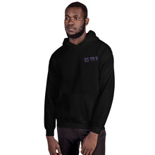 Load image into Gallery viewer, Small 93 TM 11 Hoodie ( Purple Letters & Black Outline )