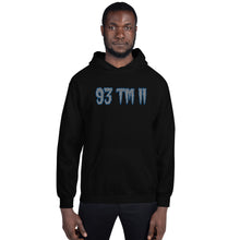 Load image into Gallery viewer, BIG 93 TM 11 Hoodie (Grey Letters & Blue Outline)