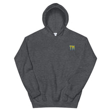 Load image into Gallery viewer, TM Hoodie ( Yellow Letters & Powder Blue Outline )