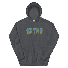 Load image into Gallery viewer, BIG 93 TM 11 Hoodie (Powder Blue Letters & Gold Outline)