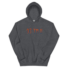Load image into Gallery viewer, BIG 93 TM 11 Hoodie (Orange Letters & Blue Outline)