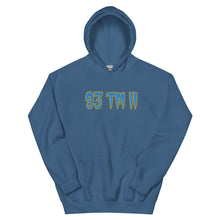 Load image into Gallery viewer, BIG 93 TM 11 Hoodie (Powder Blue Letters & Gold Outline)